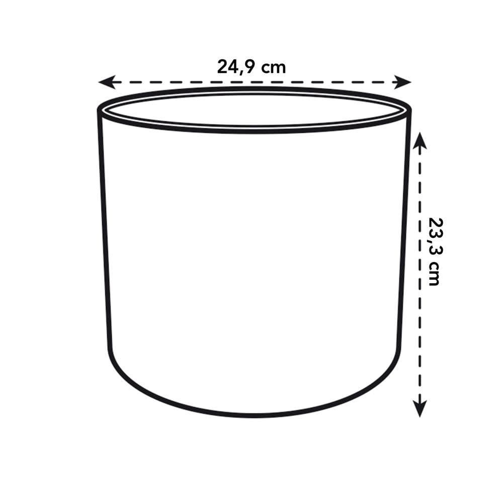 elho B.for Soft Round 25 - Indoor Plant Pot - 100% Recycled Plastic - Ø 24.7 x H 23.3 cm - White/White
