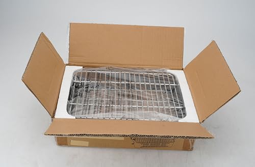 onlyfire Adjustable Rotisserie Basket, Stainless Steel Flat Rotating Cages Fits 1/2" Hexagon, 3/8" Hexagon, 3/8" Square & 5/16" Square Rotisserie Spit Rods and Most Chacoal, Kamado and Gas Grills