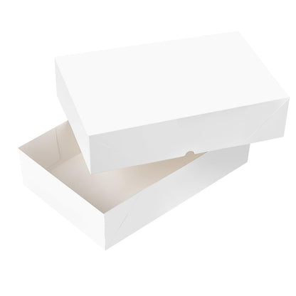 Ocmoiy 8 Pack Large Gift Boxes with Lids, 17 x 11 x 4 Inches Extra Deep White Gift Boxes for Presents, Auto Pop-up Clothes Box for Robes Shirts Blankets and Bulky Presents