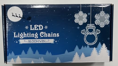 BLOOMWIN Window Lights Christmas Decor 10ft 12 Snowflakes Icicle Lights USB Christmas Curtain Lights for Bedroom Indoor Wall Winter Decorations for Home Church Wedding Birthday, 8 Modes, Warm White