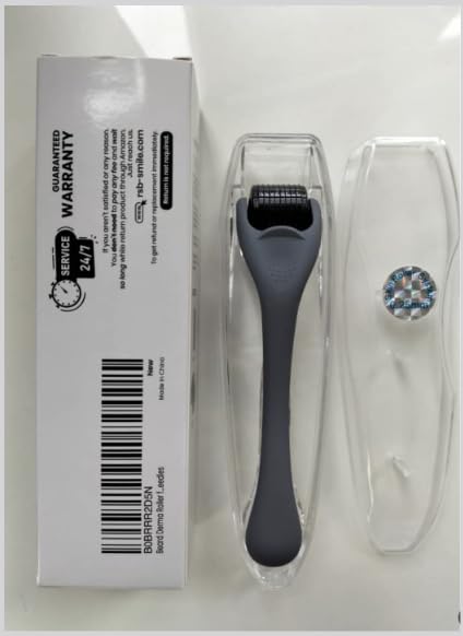 ROSELYNBOUTIQUE Derma Roller for Hair Beard Facial Skin Face 540 Titanium Microneedle - At-Home Beauty Instrument - Holiday Gift for Men Women