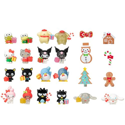 Jazwares Hello Kitty and Friends Holiday Advent Calendar - 24 Exclusive Items - Seasonal Toys for Kids - Officially Licensed Sanrio Product from Ages 6+