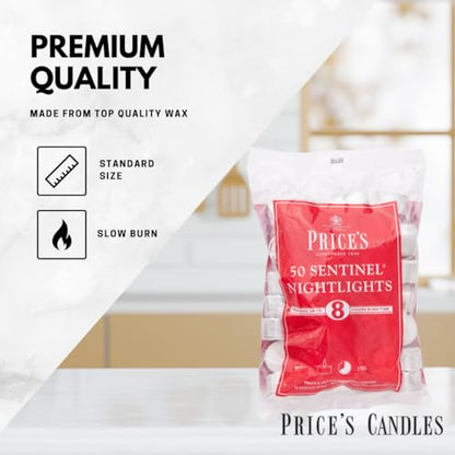 Price's Candles 100 Pack Sentinel Range 8 Hour Tealights Bags | Perfect Long Burning Tea Lights for Home, Catering or General Use | 100 Standard Size Long Burning Tea Lights