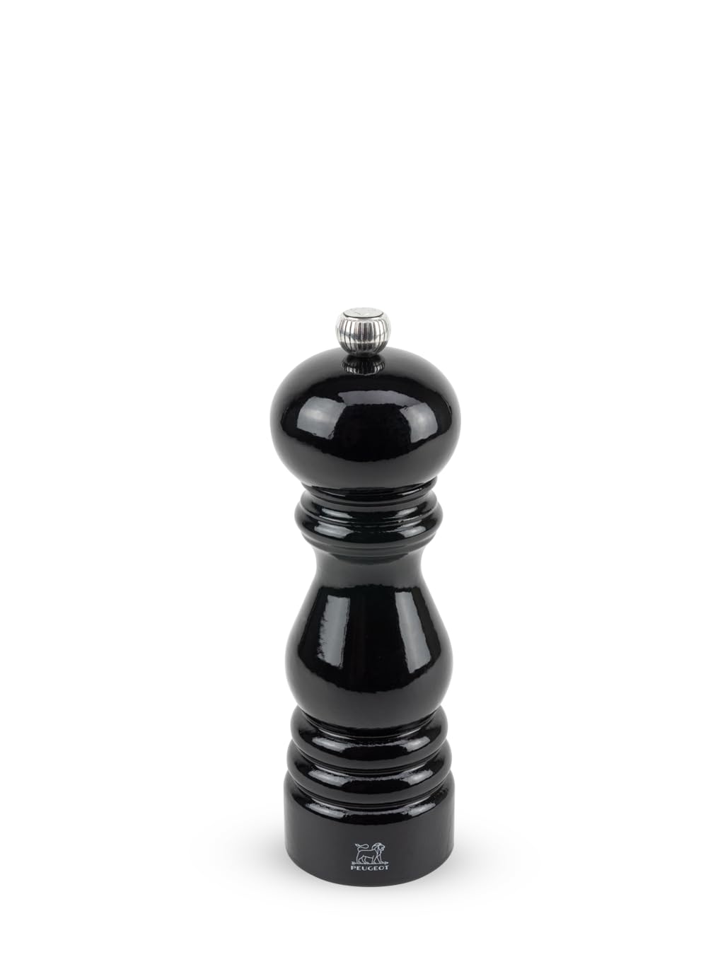 Peugeot 1870418 Paris Manual Pepper Mill Adjustable Grinder - Beechwood, Gloss Black
