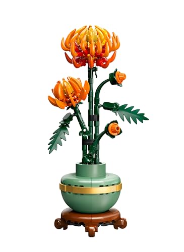 LEGO Botanicals Chrysanthemum Artificial Flower Building Set - Faux Plant Gift for Mothers - Creative Model Kit for Adults to Build - Home Office Decor from the Botanical Collection - 10368