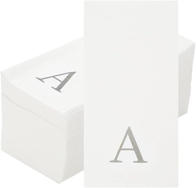 Luxenap 15.8 X 7.9 Inch Linen-Feel Guest Towels, 2000 Lettered Hand Towels