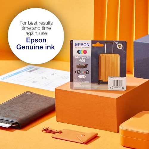 Epson 405XL Black Suitcase High Yield Genuine, DURABrite Ultra Ink,XL High Capacity