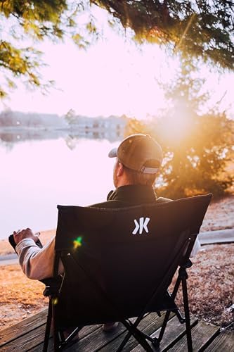 Kijaro Foldable Camping Chair, Vik Black, Polyester, Mesh, Steel, Portable, Durable, Unisex