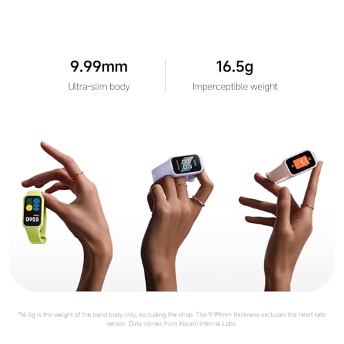 XIAOMI Smart Band 9 Active, Sports fitness tracker, 1.47'' TFT display, 60Hz high refresh rate, 18 Days Battery Life, sleep and health monitoring, 50 sports modes, 5ATM, iOS & Android - Black