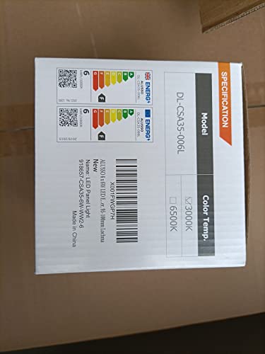 ALUSSO LED Downlights for Ceiling 6W Ultra Slim LED Recessed Ceiling Spot Lights 3000K Warm White IP44 Waterproof Spotlights Ceiling Lights for Bathroom Kitchen Living Room, 6 Pack