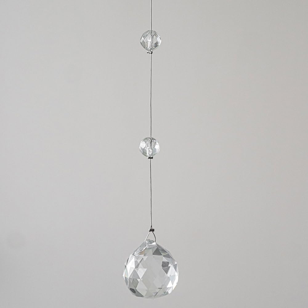 Crystal Beaded Strands Clear Glass Beads Curtain Hanging Wedding Props Decor Curtain Chandelier Door String Hanging Ceiling Decoration Accessories Christmas Tree Ornaments (3.3 Feet*5pcs)