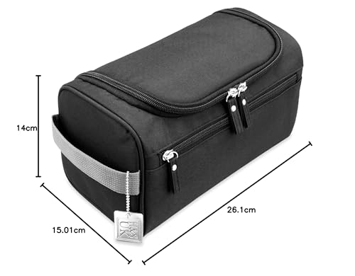 H&S Hanging Travel Toiletry Bag for Men & Women, Overnight Wash & Shaving Organiser, Gym Accessory, Men's Wash Bag
