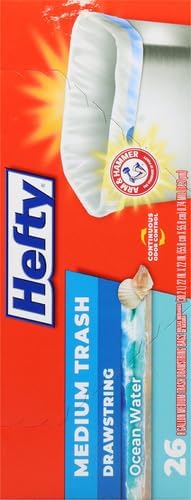 Hefty Medium Trash Bags, Ocean Water Scent, 8 Gallon