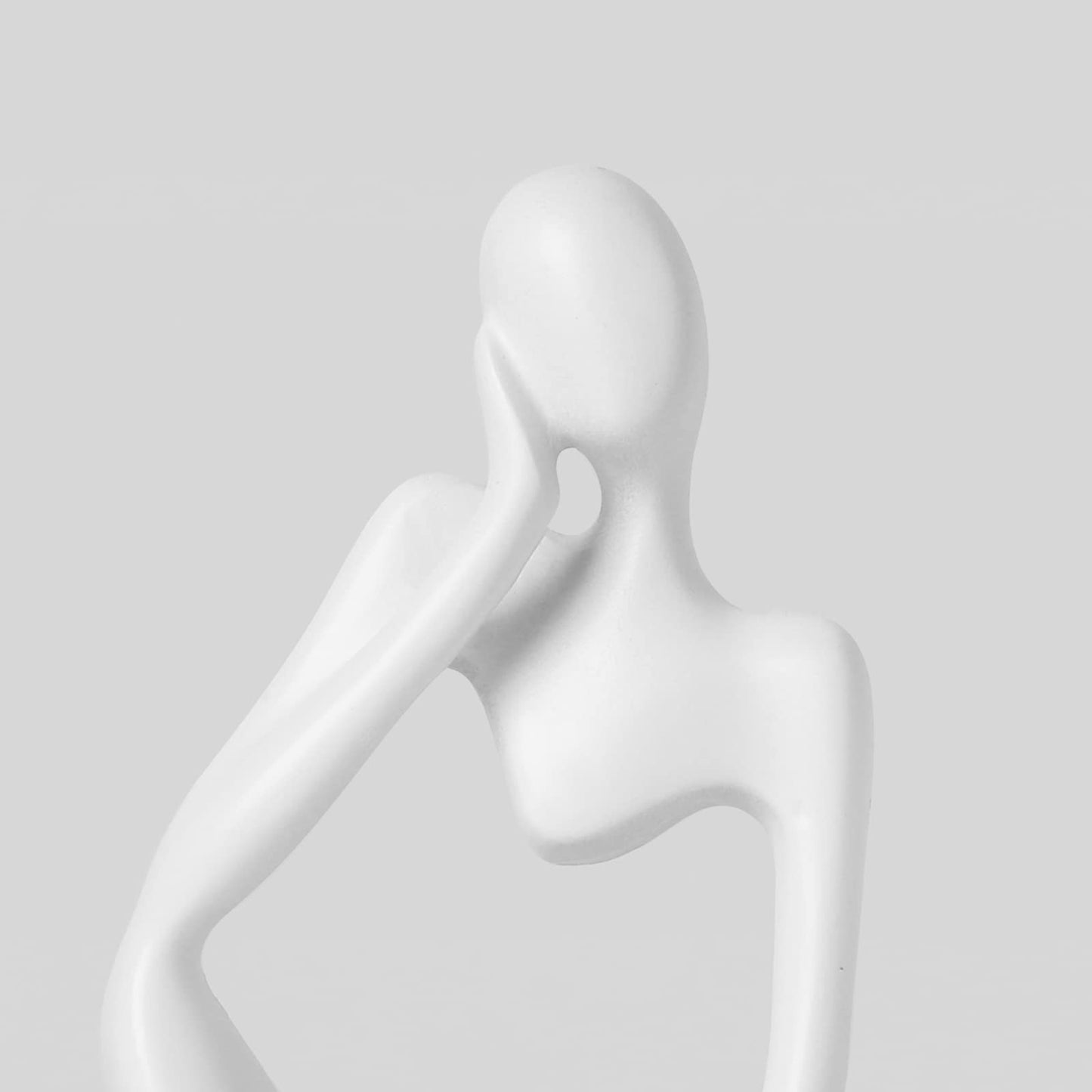 BrownLove 3pcs Decor White Thinker Statue Abstract Art Sculpture，Resin Collectible Figurines for Home Living Room Office Shelf Decoration