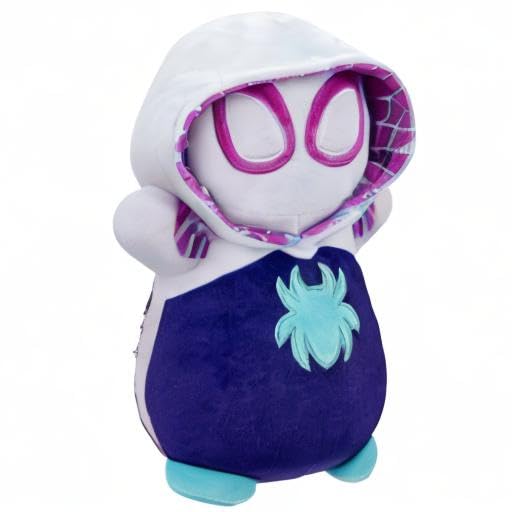 Squishmallows Original Marvel Spidey and His Amazing Friends 10-Inch Ghost-Spider HugMees - Medium-Sized Ultrasoft Official Jazwares Plush