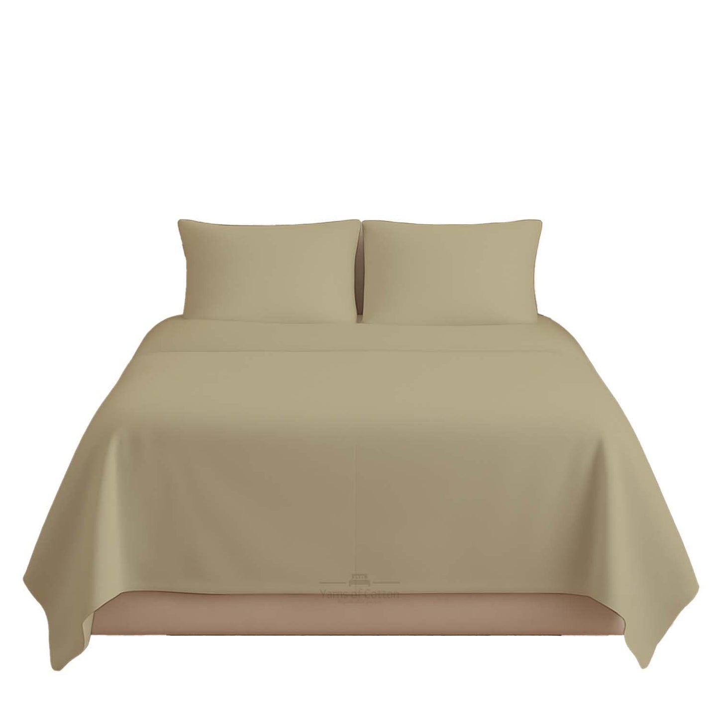 Sleeper Sofa Bed Sheet, 100% Cotton 400 Thread Count, 4 Piece Set, Deep Pocket Fitted Sheet, Soft Wrinkle Free & Breathable, Luxury Hotel Quality, Fits Up to 6 Inch Mattress (Full, Beige)