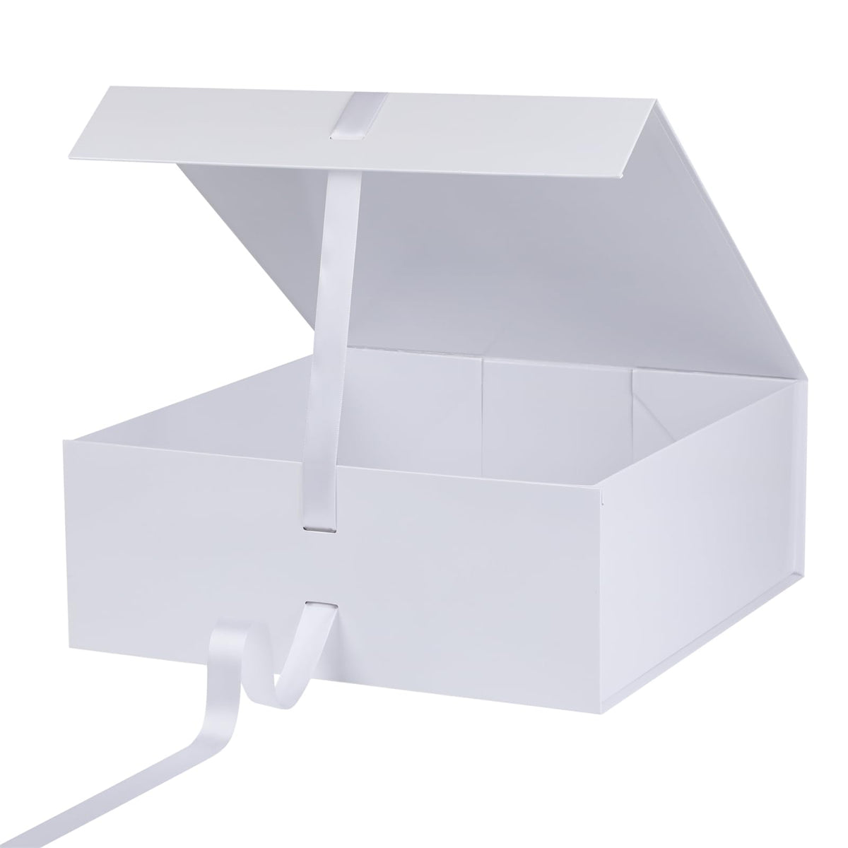 OEMVALATY White Gift Box,16x16x6 Inches Gift Boxes with Lids for Presents with Magnetic Closure and Ribbon for Wedding,Storage,Birthday