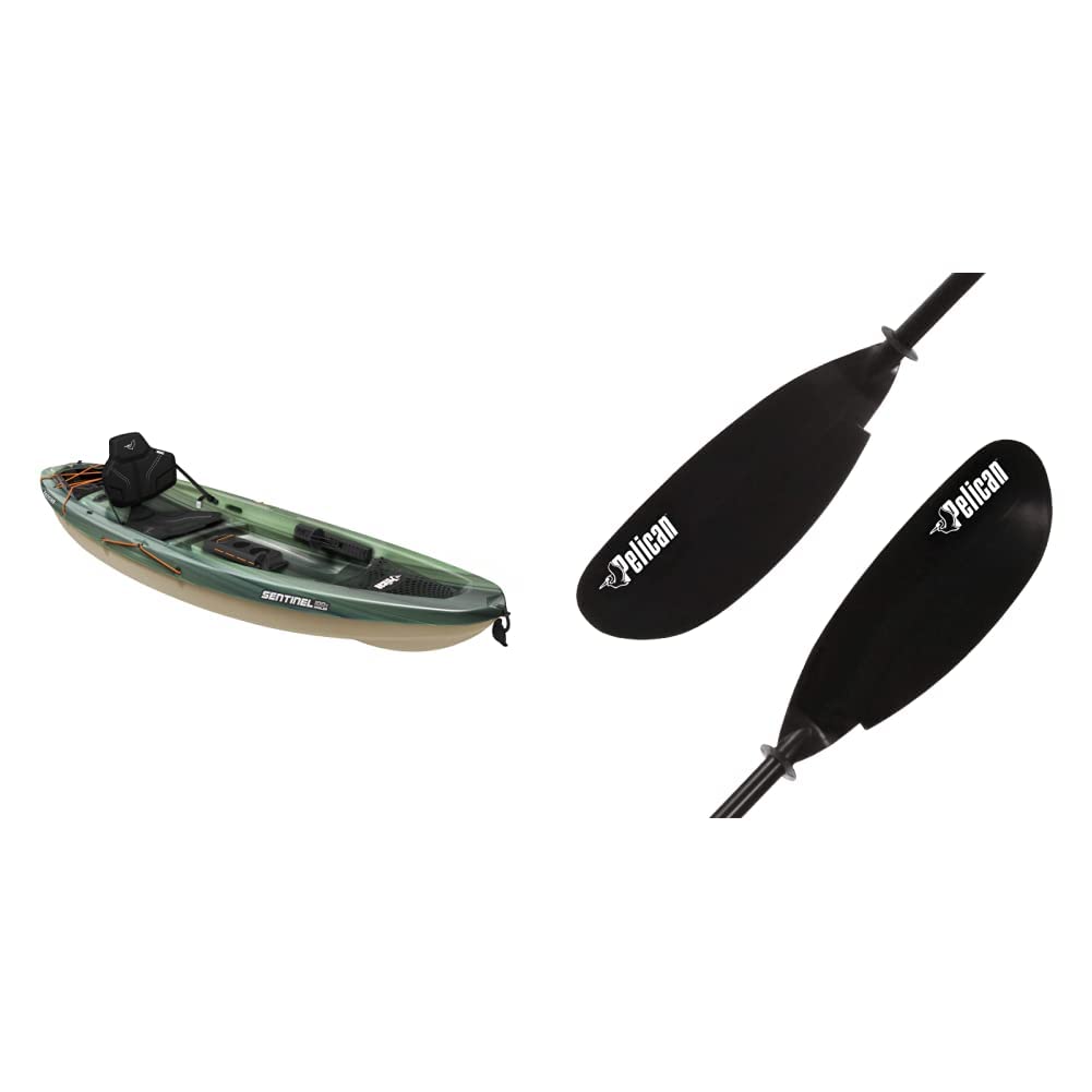 Pelican Sentinel 100X Angler Fishing Kayak + Pelican Poseidon Paddle 89 in