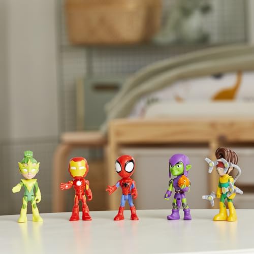 Spidey and his Amazing Friends Marvel, Friends & Foes Pack, 5 Action Figures, 4-Inch, Preschool Super Hero Toys for Kids Ages 3 and Up (Amazon Exclusive)