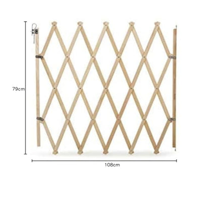 Bettacare Expandable Pet Barrier, 60cm - 108cm, Natural, Wood, Retractable Dog Safety Gate, Barrier for Puppy and Dog