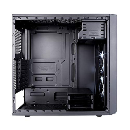 Fractal Design Focus G - Mid Tower Computer Case - ATX - High Airflow - 2x Fractal Design Silent LL Series 120mm White LED Fans Included - USB 3.0 - Window Side Panel - Black