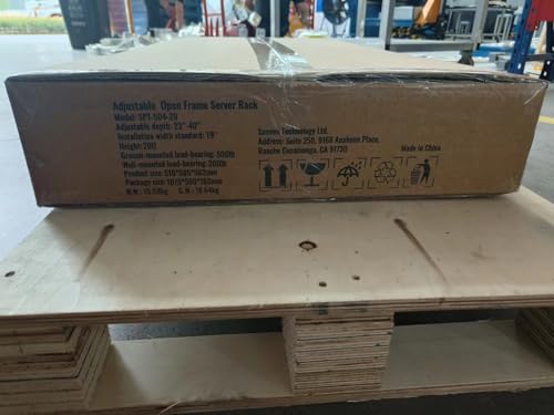 VEVOR 20U Open Frame Server Rack, 15''-40'' Adjustable Depth, Free Standing or Wall Mount Network Server Rack, 4 Post AV Rack with Casters, Holds All Your Networking IT Equipment AV Gear Router Modem