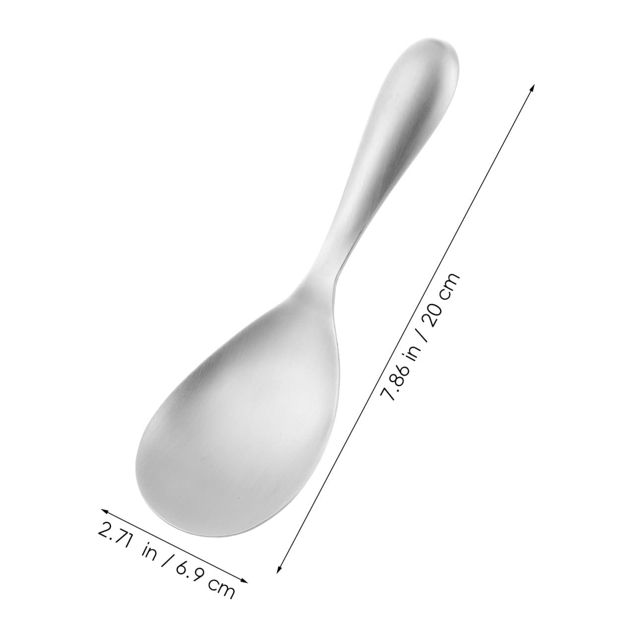 Cabilock Stainless Steel Rice Spoon, 7.87In Non-Stick Rice Serving Paddle Scratch-Resistant for Home Kitchen and Restaurant
