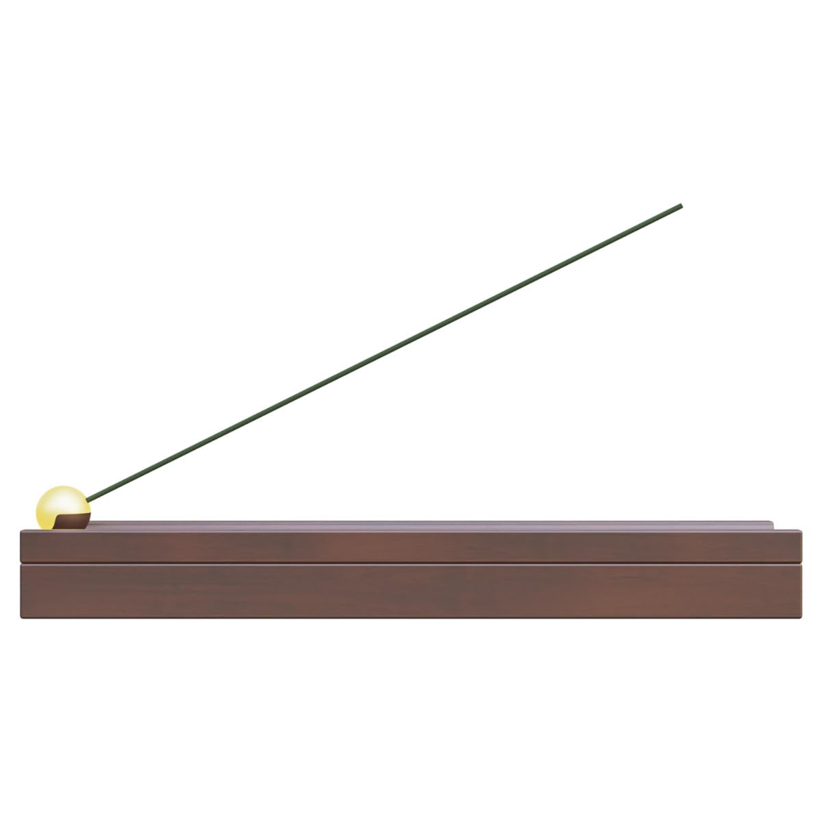 Ikibumi Brown Wooden Incense Stick Holder with Storage Box
