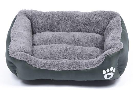 SuperGift.com Soft & Fluffy Pet Bed - Anti-Anxiety Washable Bed for Dogs and Cats - Non-Slip Base - Dog & Cat Bed - Warm and Cosy - Grey (Medium)