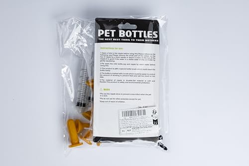 Aidiyapet Kitten Bottles, Pet Feeding Syringe Nipple Bottles, Puppy Kitten Whelping Kit, for Puppy Squirrels Rabbit and Other Newborn Pets (18Pack)