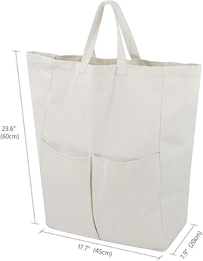 100% Breathable Cotton Canvas Laundry Backpack Bags