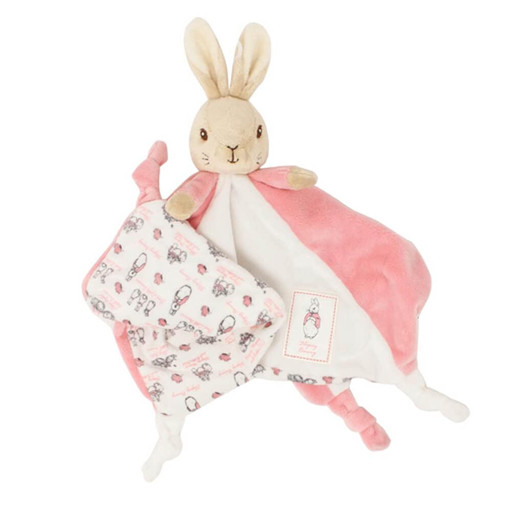 Official Beatrix Potter Flopsy Bunny Comfort Blanket - Peter Rabbit Soft Toy Comforter