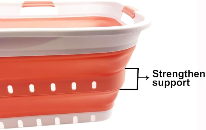 SAMMART 42L Collapsible Plastic Laundry Basket