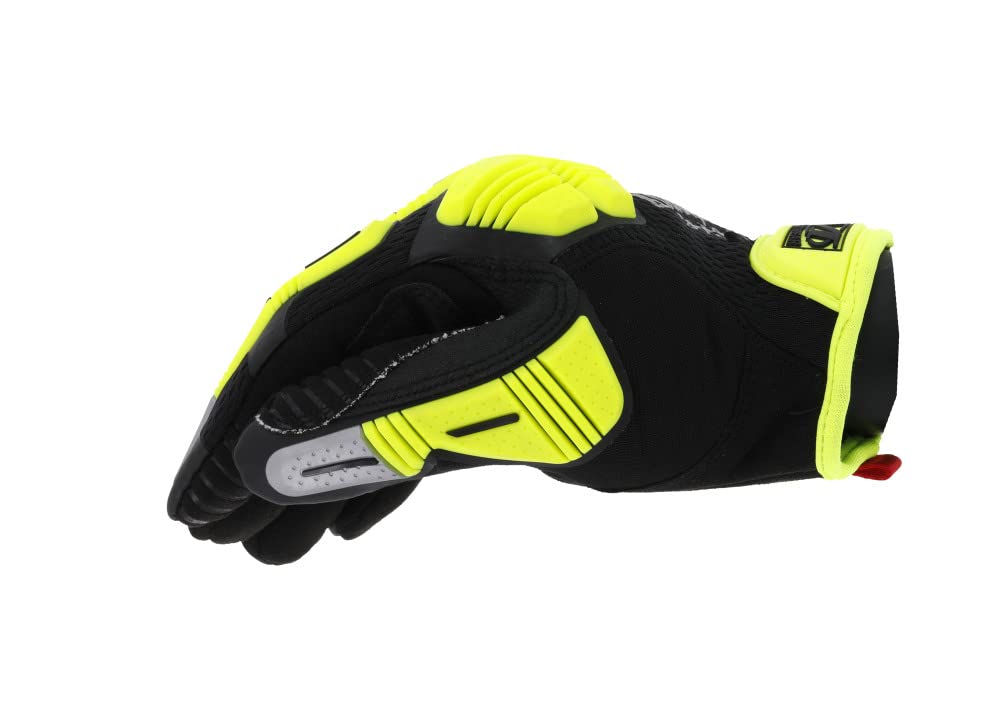 Mechanix Wear: Hi-Viz M-Pact E5 Work Gloves - Cut Resistant, Touch Capable, Impact Protection (X-Large, Fluorescent Yellow)
