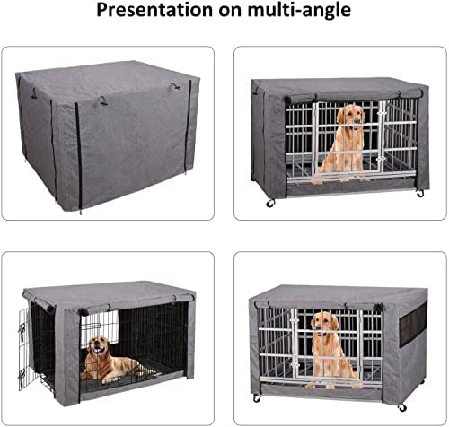 Chengsan Durable Windproof Dog Crate Cover for Metal Crate Indoor Outdoor Protection