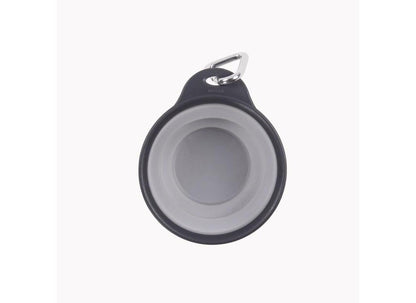 Dexas Pets Collapsible Travel Cup, Small/1 Cup Capacity, Light Gray