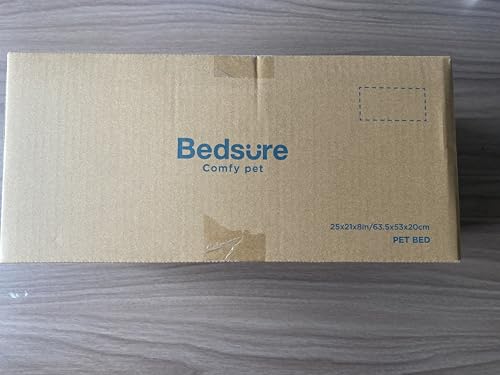 Bedsure Large Cat Beds - 63x53x20cm Round Washable Dog Bed for Small Dogs, Pet Bed for Small Dog and Puppy with Slip-Resistant Bottom and Reversible Cushion, Grey