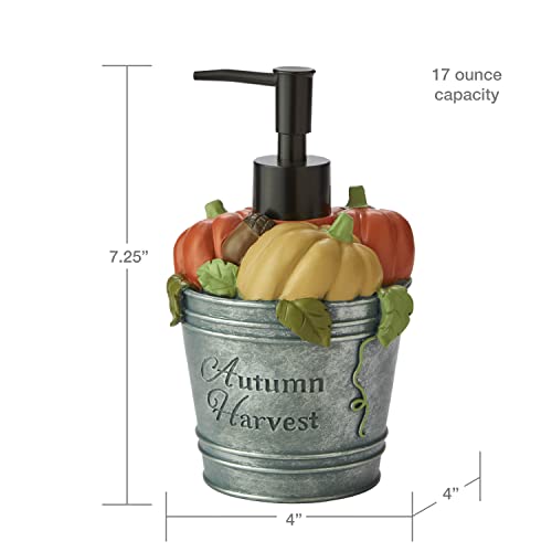 SKL Home Fall Harvest Bucket Soap Dispenser for Bath/Kitchen & Gift, Multi