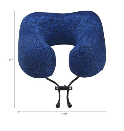 napfun Neck Pillow for Traveling, Upgraded Travel Neck Pillow for Airplane 100% Pure Memory Foam Travel Pillow for Flight Headrest Sleep, Portable Plane Accessories, Light Grey