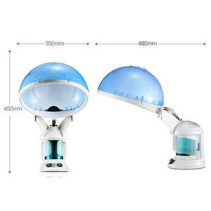DENFANY Hair Steamer, 2 in 1 Hair and Face Steamer for Natural Hair with UV Ozone, Face Steamer Hair Humidifier Moisturising Hydration System Sprayer for Personal Care Use at Home and Salon