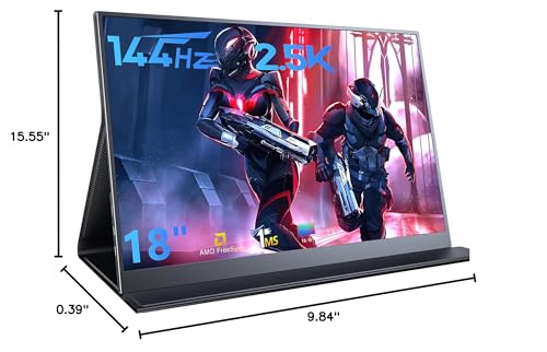 4K Portable Monitor, 16" 3840x2400 IPS Laptop Screen, 1500:1, 400 Nits Screen USB C HDMI Computer Gaming Display with Speakers & Smart Cover, Travel Monitor for PC Phone PS5/4 Xbox Switch