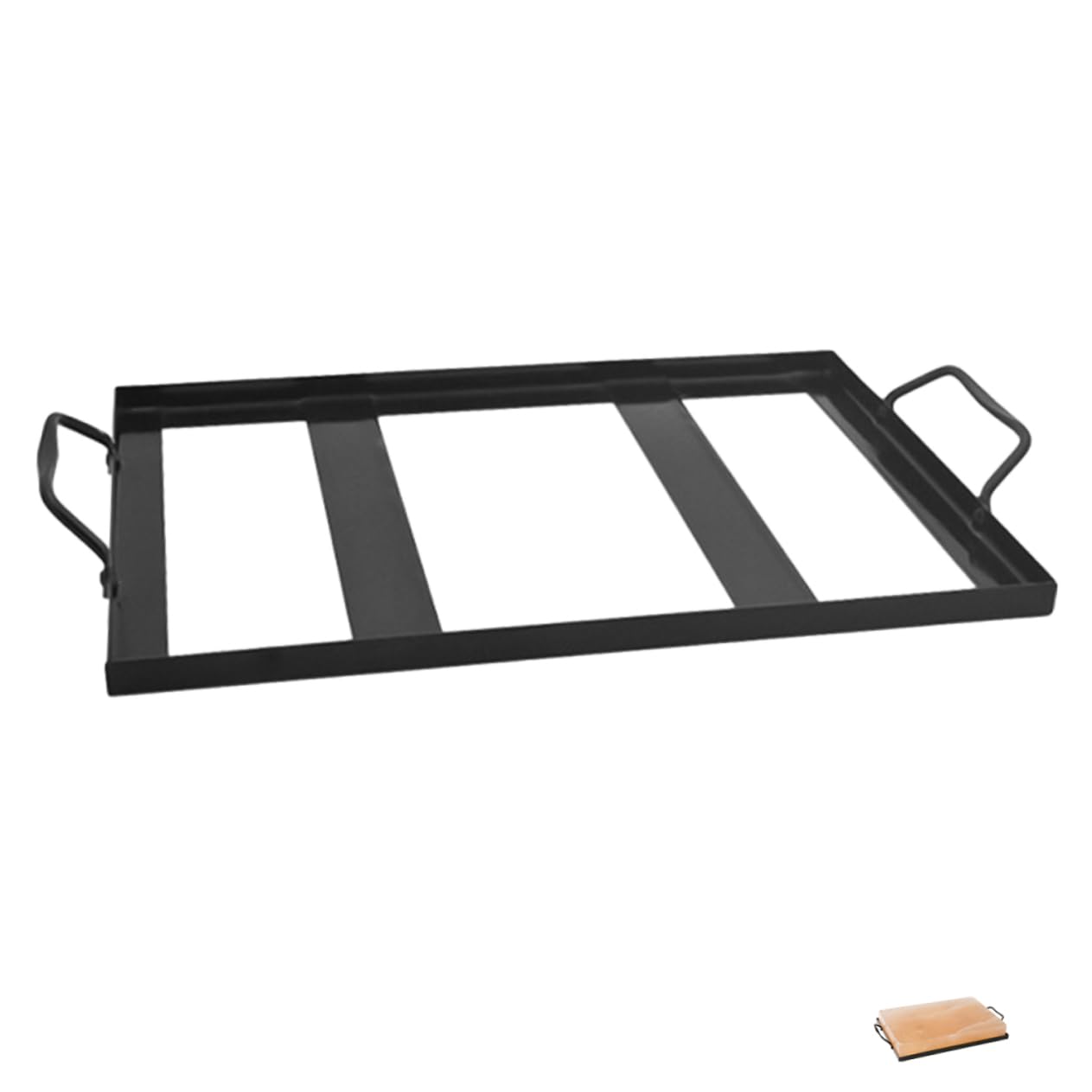 Sosoport Cooking Salt Plate Tray Salt Plate Holder for Grill Sturdy Stainless Steel Smooth Enameled Coating