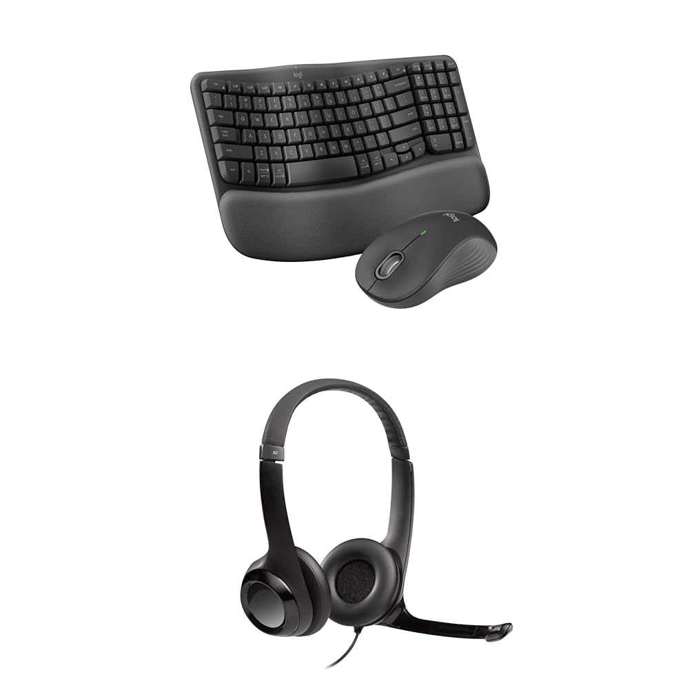 Logitech Wave Keys Wireless Ergonomic Keyboard with Cushioned Palm Rest, Comfortable Natural Typing, Easy-Switch, Bluetooth, Logi Bolt Receiver, for Multi-OS, Windows/Mac - Rose