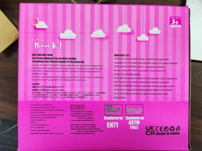 EVACOK Kids Makeup Sets For Girls - Children Makeup Sets For Girls Washable Make Up Set, Childrens Princess Play Games Toys Presents, Little Girl Birthday Gifts Set For Age4-12 Year Old (EVACOK-11)