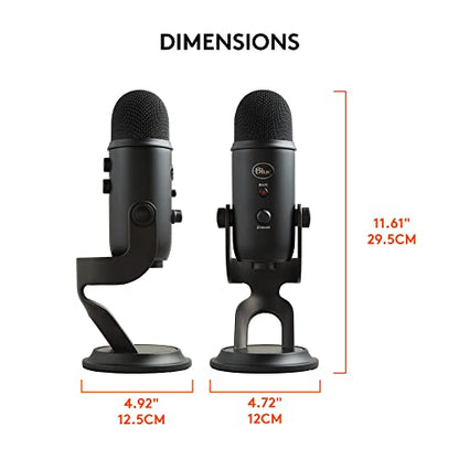 Logitech for Creators Blue Microphones Yeti USB Microphone (Blackout)