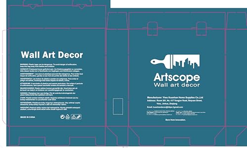 Artscope 4 Pieces Wall Art Canvas Prints - Seashell Starfish and Beach Picture Painting - Modern Wall Artwork Framed for Gifts Bathroom Home Kitchen Office Decor - 30 x 30 CM