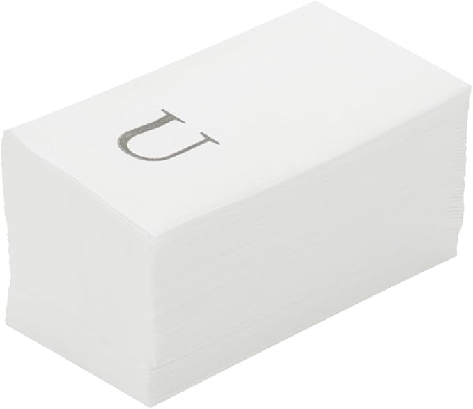 Luxenap 15.8 X 7.9 Inch Linen-Feel Guest Towels, 2000 Lettered Hand Towels