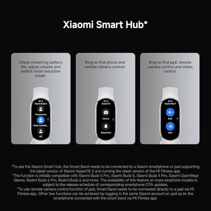 Xiaomi Smart Band 10 Fitness Tracker, 1.72" AMOLED Display, 21-Day Battery Life, 150+ Sports Modes, Heart Rate & Sleep Monitoring, Electronic Compass, 5ATM Waterproof, 2-Year Warranty – Glacier Silver