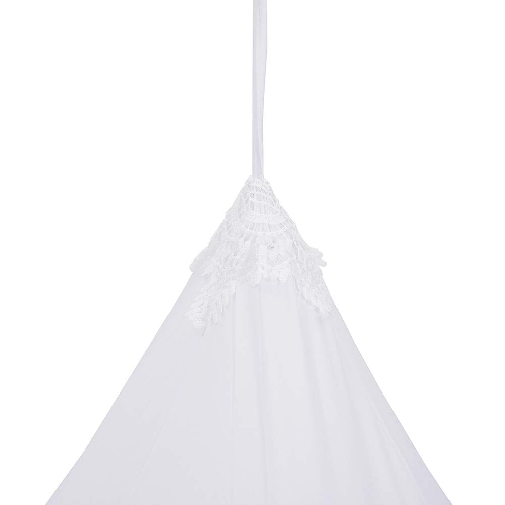 Bed Canopy Round Dome,Mosquito Net,Bed Canopy for Kid‘s Reading Room,Nursery Decorations,Bedroom Decoration (Chiffon Bed Canopy-WhiteNew!)