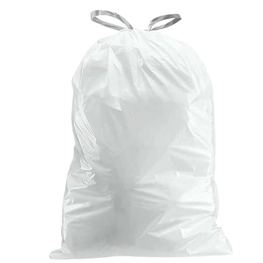 Plasticplace Custom Fit Trash Bags Compatible w Simplehuman Code H Drawstring